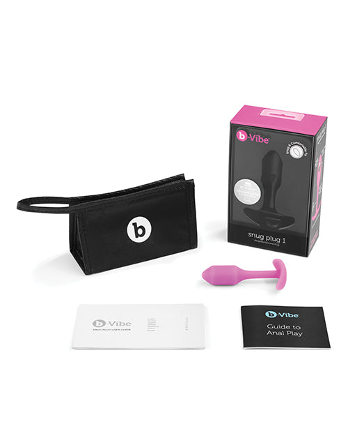 b - Vibe Weighted Snug Plug 1 - Fuchsia