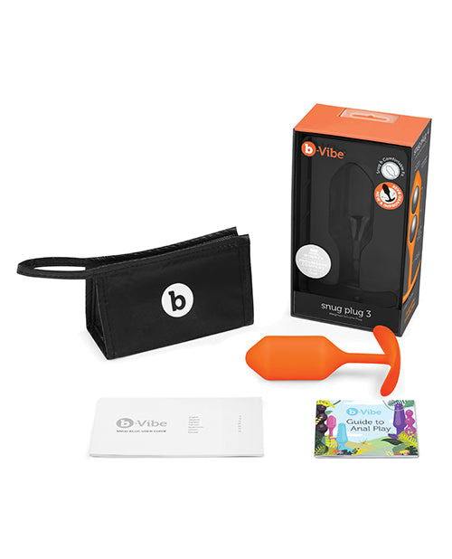 b - Vibe Weighted Snug Plug 3 - Orange