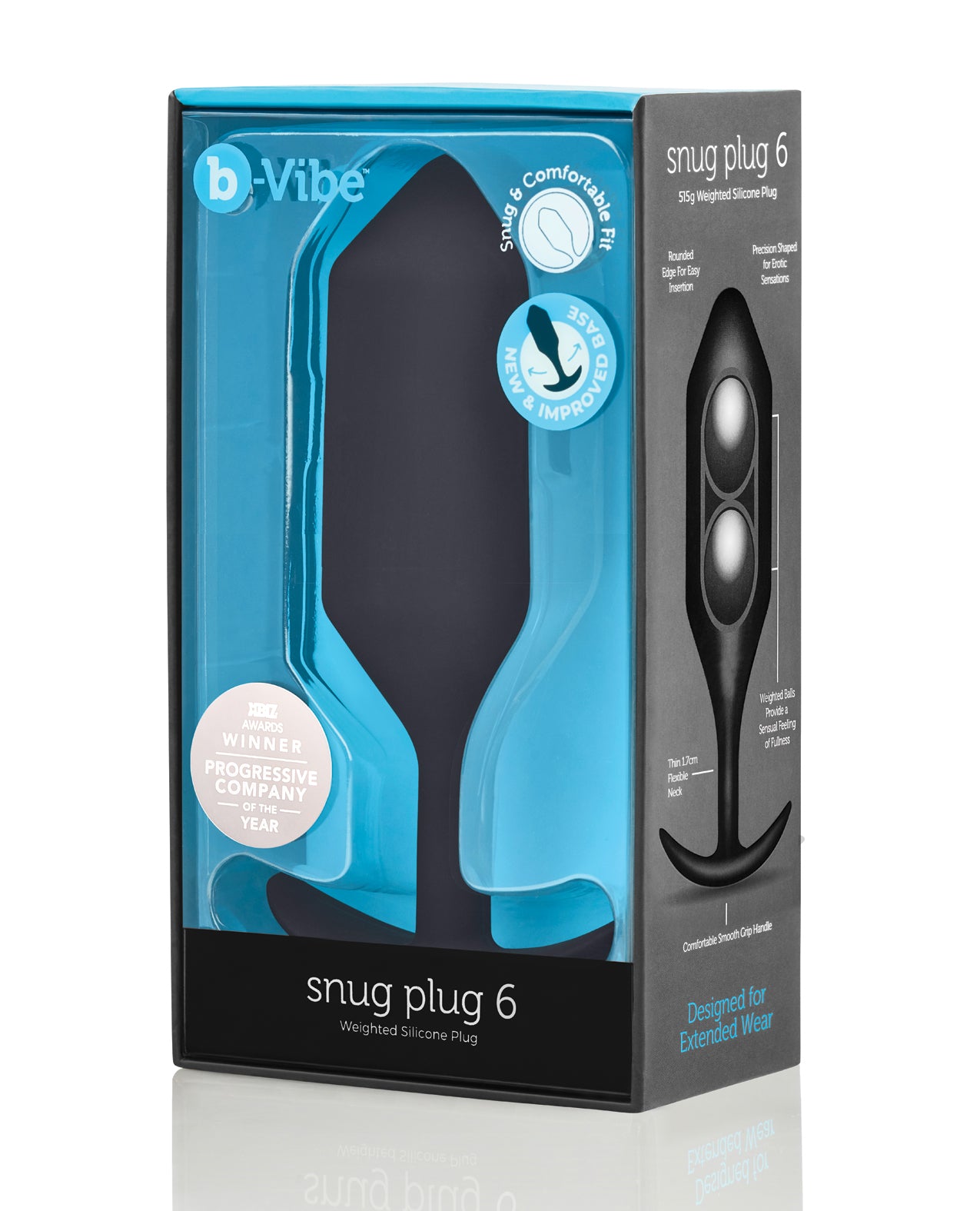 b - Vibe Weighted Snug Plug 6 - Black