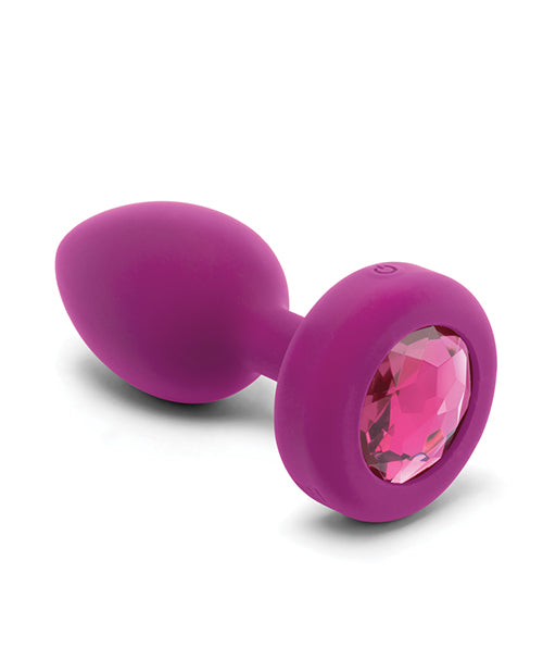 b - Vibe Remote Control Vibrating Jewel Plug - Fuchsia