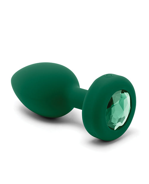 b - Vibe Remote Control Vibrating Jewel Plug (/) - Emerald Green