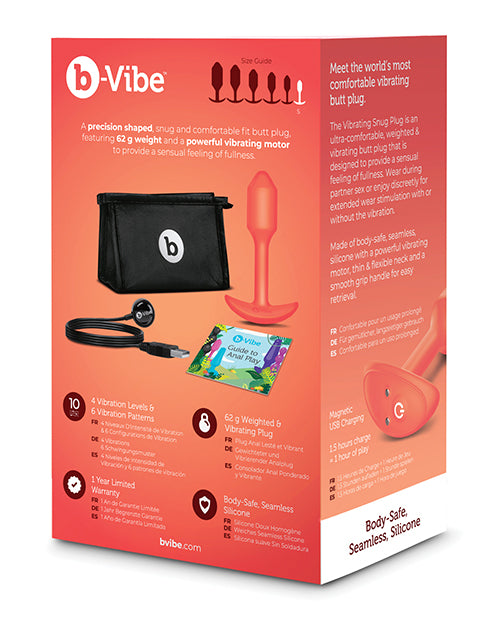 b - Vibe Vibrating Snug Plug - Orange