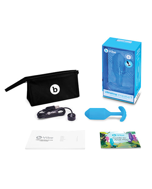 b - Vibe Vibrating Snug Plug - Blue