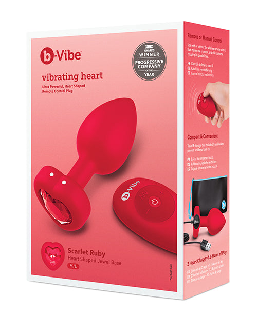 b - Vibe Vibrating Heart Plug / - Red