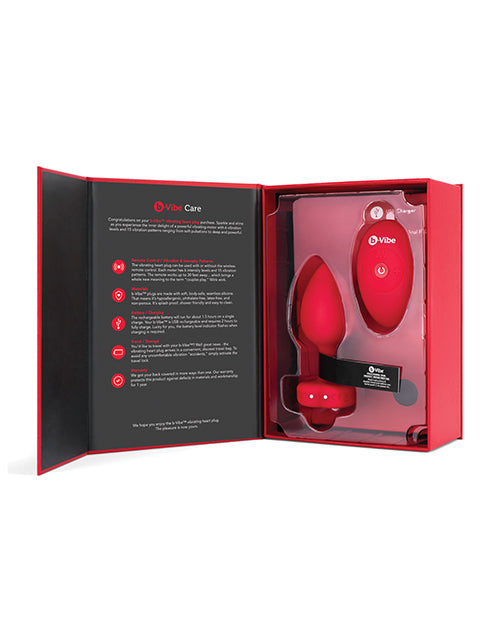 b - Vibe Vibrating Heart Plug / - Red