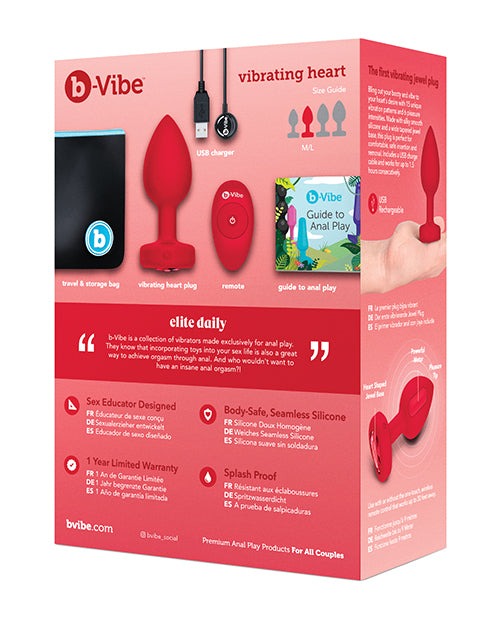 b - Vibe Vibrating Heart Plug / - Red