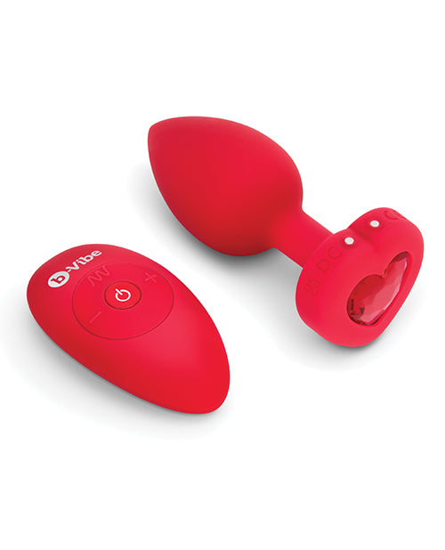 b - Vibe Vibrating Heart Plug / - Red