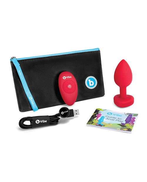 b - Vibe Vibrating Heart Plug / - Red