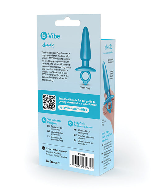 b - Vibe Butties Sleek Tapered Plug - Blue