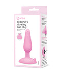 b - Vibe Beginner' Vibrating Tapered Butt Plug - Pink