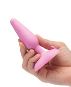 b - Vibe Beginner' Vibrating Tapered Butt Plug - Pink