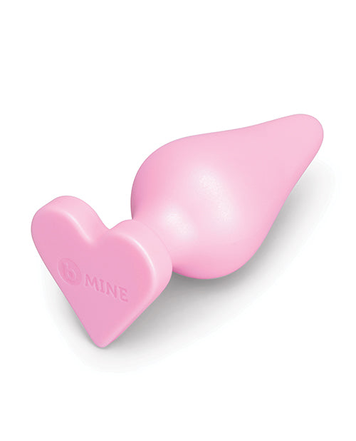 B - Mine Butties - Silicone Butt Plug with Heart Base - Pink