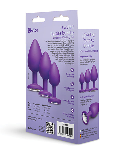 Jeweled Butties Bundle 3 - Piece Anal Training Set