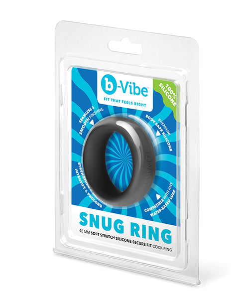 b - Vibe Snug Ring 40 mm Snug Fit Silicone Cock Ring - Black