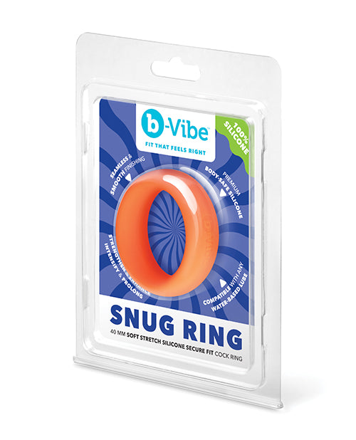 b - Vibe Sung Ring 40 mm Snug Fit Silicone Cock Ring - Orange