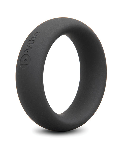 b - Vibe Sung Ring 45 mm Snug Fit Silicone Cock Ring - Black