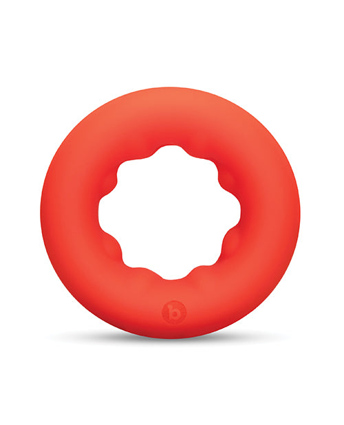 b - Vibe Flex Ring Grip Ultra Soft Silicone Cock Ring - Red