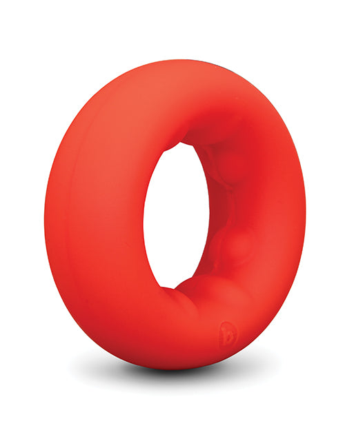 b - Vibe Flex Ring Grip Ultra Soft Silicone Cock Ring - Red
