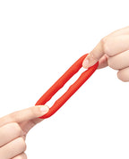 b - Vibe Flex Ring Grip Ultra Soft Silicone Cock Ring - Red