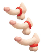 b - Vibe Flex Ring Grip Ultra Soft Silicone Cock Ring - Red