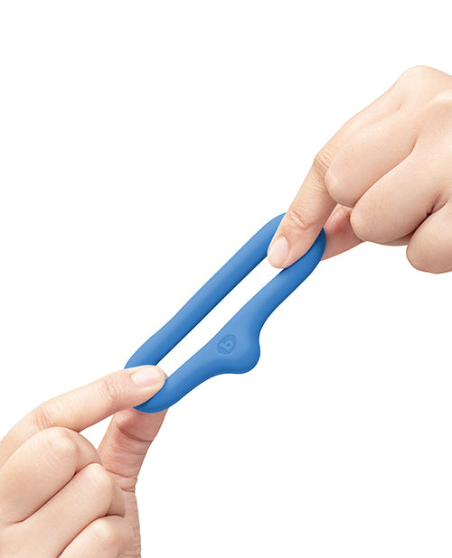 Flex Ring Drip Silicone Cock Ring - Blue