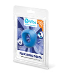 b - Vibe Flex Ring Delta Silicone Cock Ring - Blue