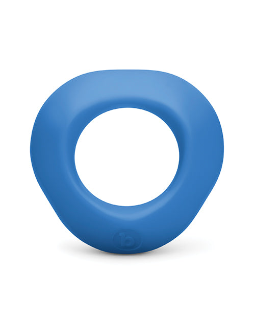 b - Vibe Flex Ring Delta Silicone Cock Ring - Blue