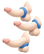 b - Vibe Flex Ring Delta Silicone Cock Ring - Blue