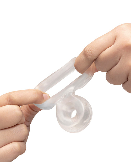 b - Vibe Stretch - Tech Double Barrel Ultra Stretchy Cock Ring & Ball Stretcher