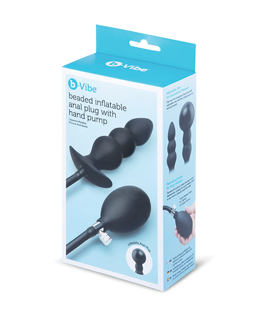 b - Vibe Beaded Inflatable Anal Plug w/Hand Pump