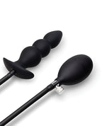 b - Vibe Beaded Inflatable Anal Plug w/Hand Pump