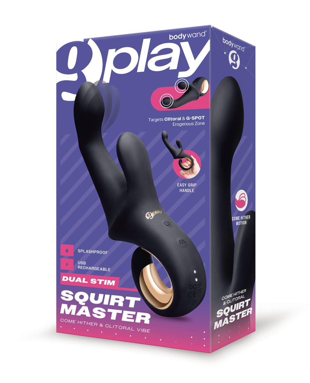 Bodywand G - Play Dual Stim Squirt Master - Black