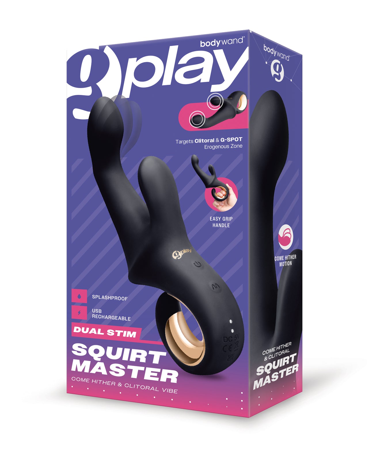 Bodywand G - Play Dual Stim Squirt Master - Black