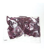 Stretch Scallop Lace Underwire Bra w/Garter & Satin G - String 3 pc Set - Mauve Plum