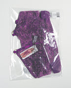 Metallic Stretch Lace & Mesh Teddy w/Detachable Panty - Purple