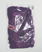 Metallic Stretch Lace & Mesh Babydoll w/Thong - Purple