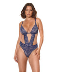 Twilight Fever Underwire Lace Teddy - Navy