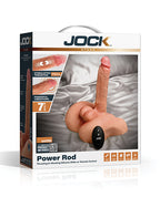 Curve Toys Jock Studs Power Rod Thrusting & Vibrating Dildo w/Remote Control