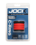Curve Toys Jock 2 - in - 1 Silicone Cock Ring - Red