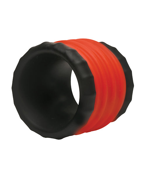 Curve Toys Jock 2 - in - 1 Silicone Cock Ring - Red