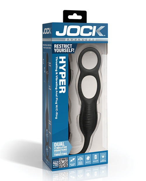 Hyper Thrusting and Vibrating Anal Plug w/C - Ring