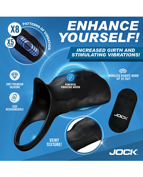 Curve Toys Jock Enhancers Surge Vibrating Penis Sleeve C - Ring w/Remote