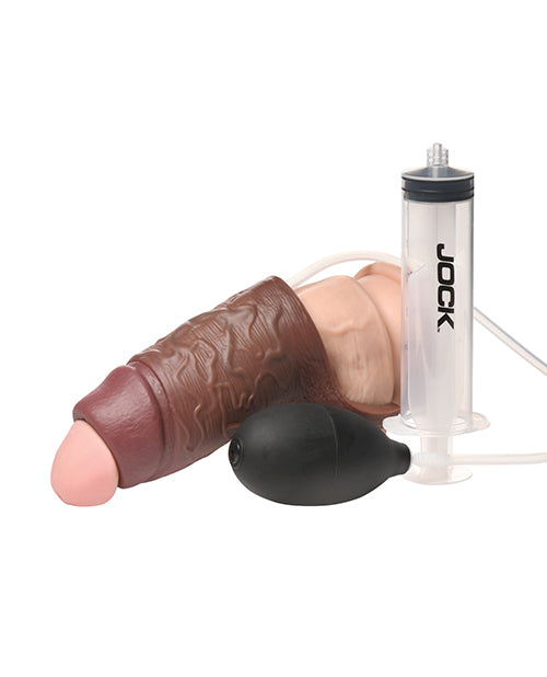 Curve Toys Jock Enhancers Squirting Silicone Penis Enhancer - Dark