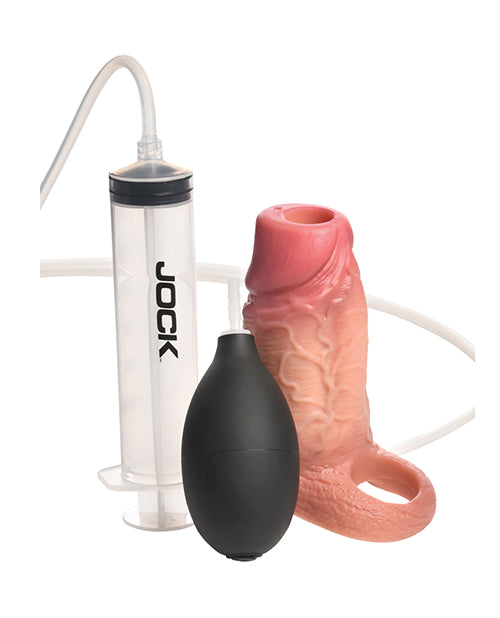 Curve Toys Jock Enhancers Squirting Silicone Penis Enhancer - Light