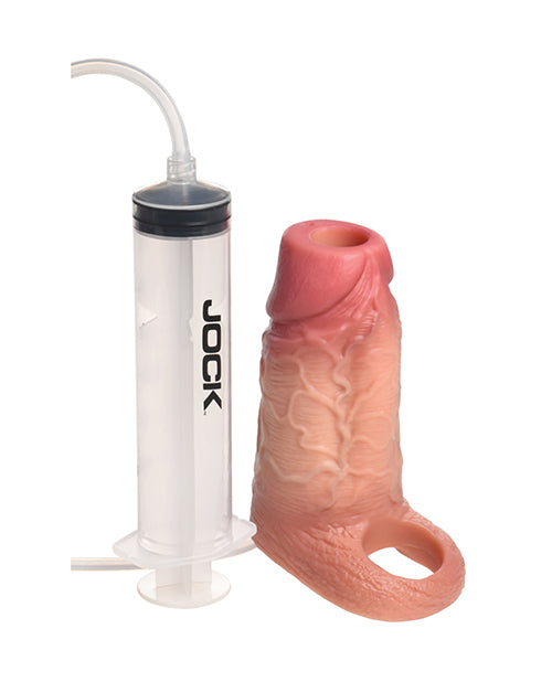 Curve Toys Jock Enhancers Squirting Silicone Penis Enhancer - Light