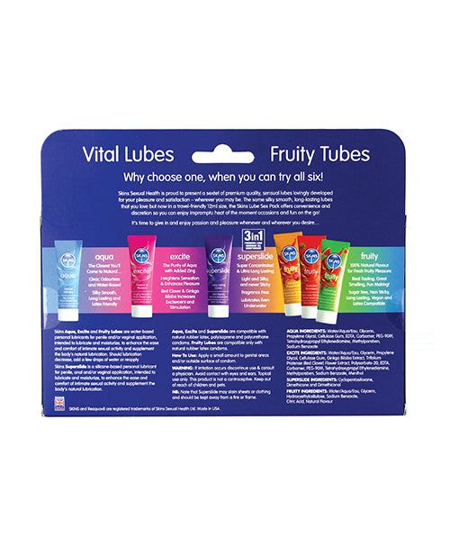 Skins Vital Lubes & Fruity Tubes - Tubes Pack of 6