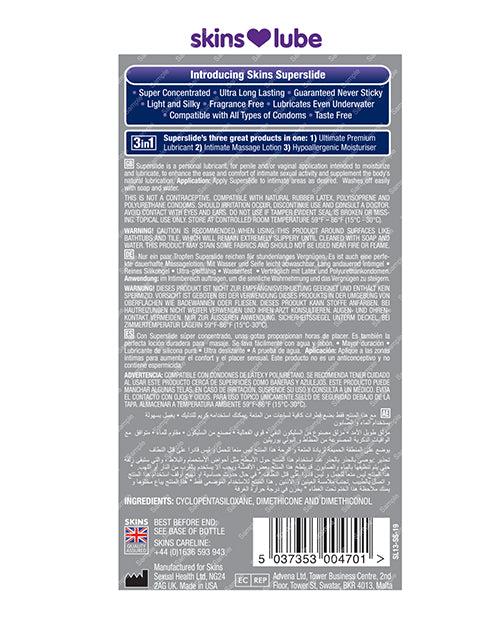 Skins Superslide Silicone Based Lubricant