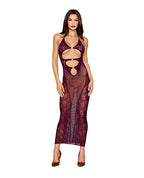 Seamless Gown w/Removable Shrug 2 pc Set - Cherry Lacquer