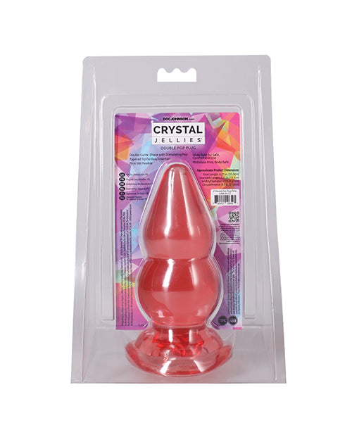 Crystal Jellies 6" Double Pop Plug - Pink