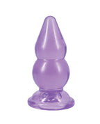 Crystal Jellies 6" Double Pop Plug - Purple